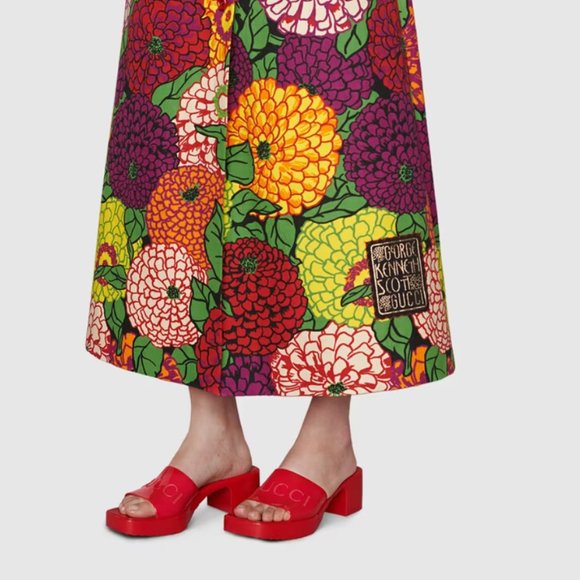 GUCCI Rubber Logo Platform Slide Sandal - Picture 7 of 9